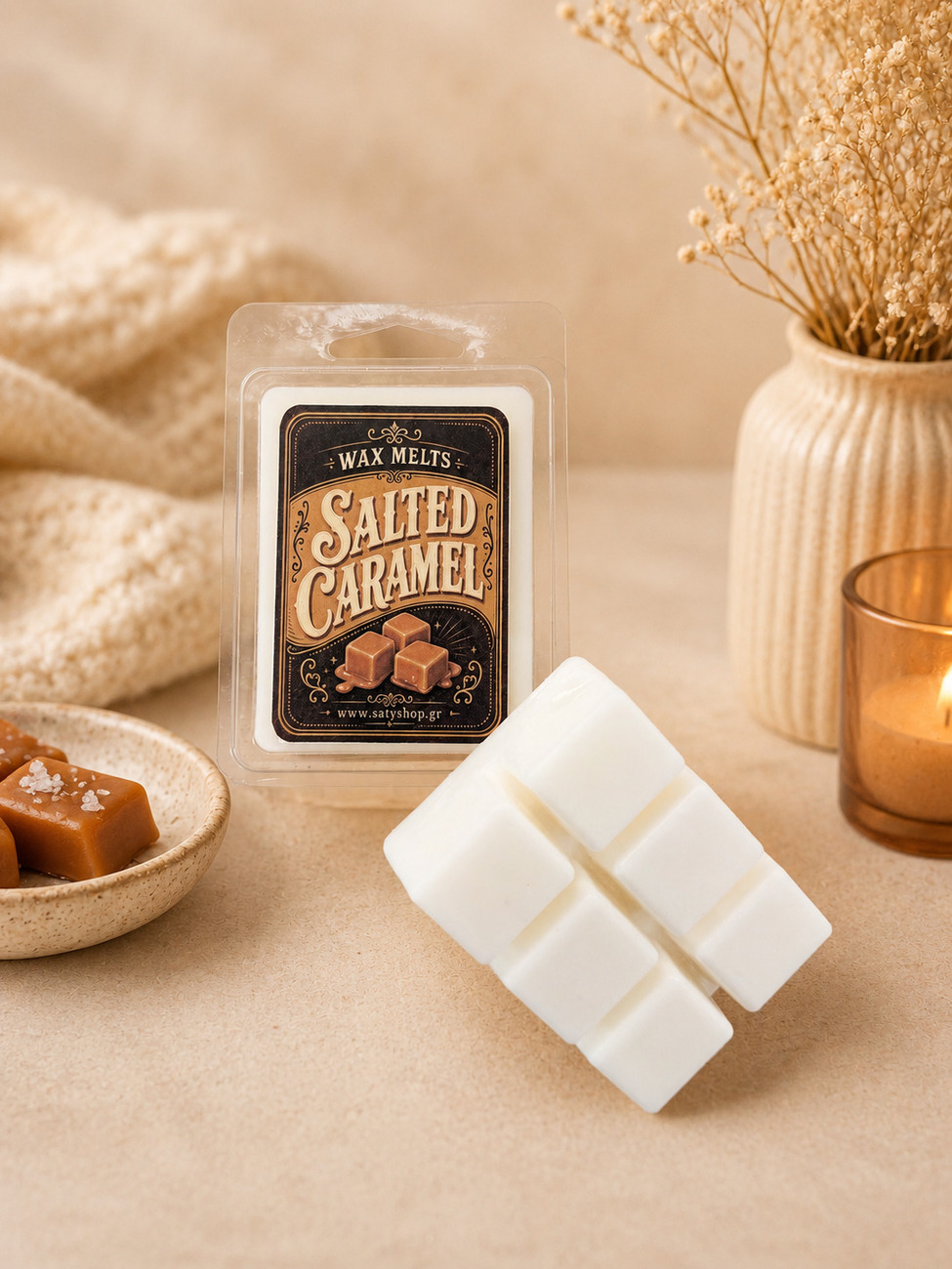  SALTED CARAMEL WAX MELTS 70gr
